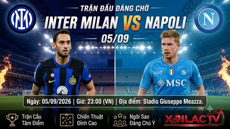 Nhận định và soi kèo trận đấu giữa Inter Milan vs Napoli vòng 3 Serie A lúc 23h00 ngày 5/9 trên Xoilac TV.